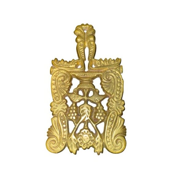 Pair of Brass Miniature Footed Trivets 5" & 5.5" - Picture 3 of 5